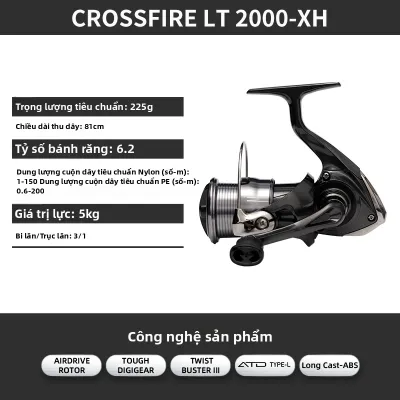 DAIWA | Máy câu đứng chuyên ném xa cối kim loại dùng câu lure
