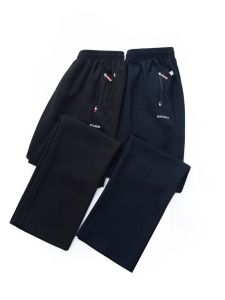 Loose Fit Mens Sport Pants Casual Thin Long Trousers Mid-aged And Elderly Elastic Waist Straight Leg Loose Sweat Pants