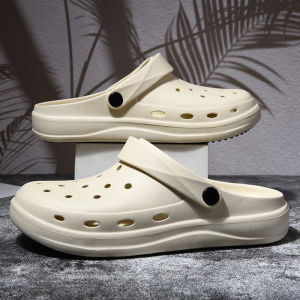 Mens Summer 2023 Casual Outdoor Sandals Anti-Slip Beach Head Cover Slippers Wear-Resistant EVA Material Thick Bottom