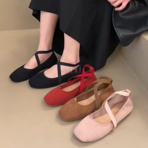 LOEI Davina Sepatu Flats Wanita Stylish Tali Silang Elastis 4818