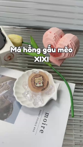 Má Hồng XIXI Họa Tiết Gấu Dễ Thương 6 Màu Phấn Má Đơn Sắc Dạng Nén Mịn Nhẹ Tươi Tắn Tự Nhiên