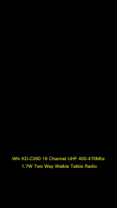 WLN KD-C260 1.7W 16 Channel UHF 400-470MHz Two Way Walkie Talkie Radio (SET OF 2)