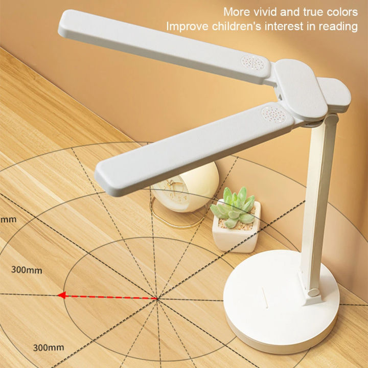 LED Desk Lamp 3 Levels Dimmable Touch Night Light USB Rechargeable Eye ...