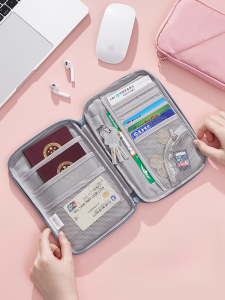 Large Capacity Passport Protective Cover Portable Travel Document Wallet Anti-Theft Ticket Protection Case for International Trips