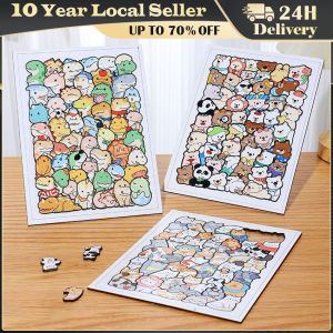 Animal Wooden Puzzle Jigsaw Stacking Toys Dinosaur Cats Bear Educational Puzzle for Kid Boys Girls Gifts Christmas Decoration