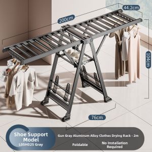 Folding Milk White Clothes Drying Rack
