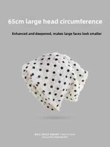 BILLI ZILLY | Ambient Sense Lace Dot Floral Loose Spring Summer Overhead Cap Women Casual Style Round Top No Brim Travel Suitable Hat