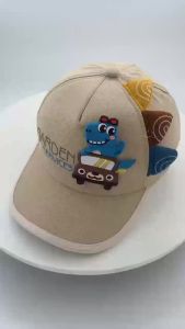 Childrens 3D Dinosaur Car Printed Letter Baseball Cap Suitable for Children Aged 3 to 6 Suitable for Daily Outdoor Wear.