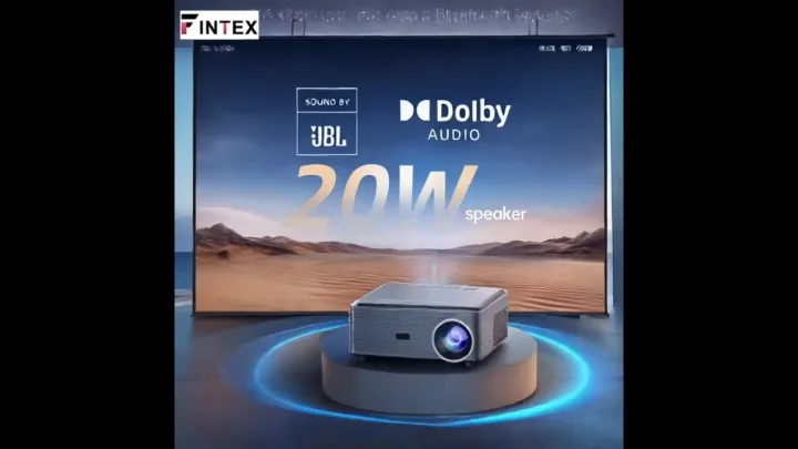 TRIMAS&FINTEX P1 Ultra 8K HD Portable Projector 20000 Lumens Android 9.0 Auto Keystone Correction Day Light Projection 1000 ANSI 5000 Hours Free 100-Inch