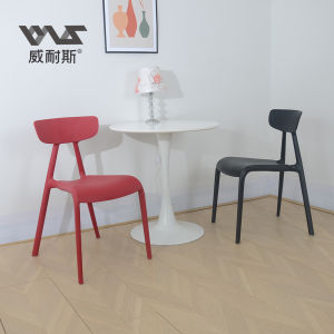 New Adult Plastic Minimalist Dining Chair Household Eating Armchair Scandinavian Pp Stool Minimalist Dining Table and Chair