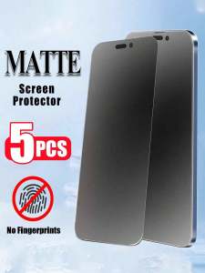 5 Pcs Matte Tempered Glass Screen Protector Compatible With IPhone 17 16 15 14 13 12 Pro Max Mini XR XS Anti-Fingerprint
