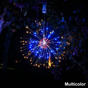 1PC LED Copper Wire Firework LightsBattery Powered 8 Modes Fairy Light for HomePartyWeddingoutdoorGarden