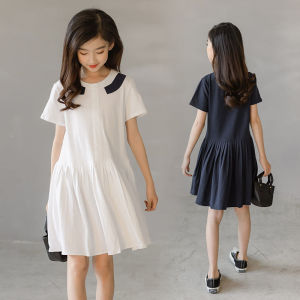 Unlimited X Girls Plain Dress A Line Dress Summer Dress Midi Dress Fashion Dress 110-170cm