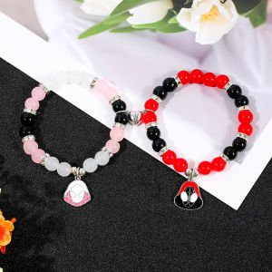 Cool Creative Gothic Style Marvel Spider Man Gwen Stacy Pendant Beaded Bracelet Romantic Jewelry Suitable for Girlfriend Gifts