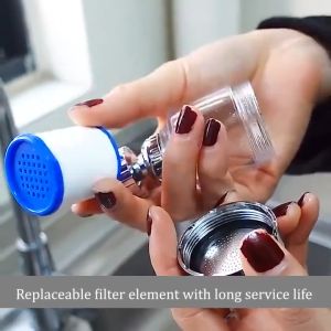 Kitchen Faucets Filter Water Save Anti Splash 360° Rotatable Can Be Extended Rotary Tap Water Purifier PP Cotton High Density Practical Filtration Purifier Soften Hard Water