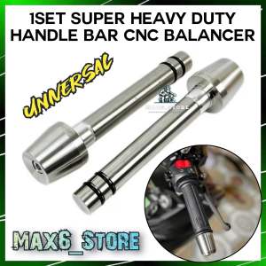 1SET ARM UNIVERSAL SUPER HEAVY DUTY HANDLE BAR BALANCER STAINLESS STEEL CNC END CAP HANDLE GRIP BALANCER YAMAHA HONDA LC135 Y15ZR Y16ZR RSX150 RS150 X1R RXZ Y125Z ZR LAGENDA 115