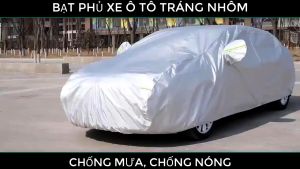 Bạt Phủ Ô Tô Vải Dù Oxford Có Phản Quang 3 LớpÁo Bạc Trùm Che Bọc Xe Hơi Tráng Nhôm Chống Cháy Trầy Xước nắng mưa