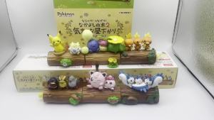 Bandai | Bộ Mô Hình Cảnh Thu Nhỏ Pokemon - Torchic Jigglypuff Pachirisu & Pikachu Dolls Wood Series Đồ Chơi Mô Hình Cho Trẻ Em Quà Tặng Sinh Nhật