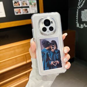 Transparent Silicone Protective Phone Case for Honor Magic8 pro 400 pro Huawei Mate60 with Card Holder Shockproof And Anti-Fall