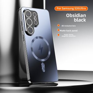 szhaiyu | Magnetic Wireless Charging Phone Case for Samsung Galaxy S22 S23 S24 S26 Ultra S25 FE Camera Lens Film Protection Frosted Cover