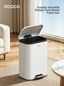 ecoco | Stainless Steel Easy-to-Use Large Capacity Kitchen Trash Can