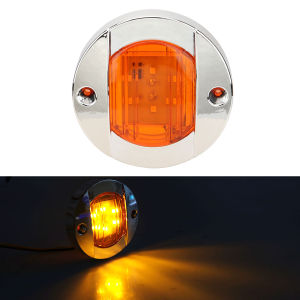 KEVANLY | 2PCS 12V 24V Truck Trailer Lights 6SMD LED Side Marker Lamp Warning Lights Red Clearance Lamps For Trailer BUS Van Caravan