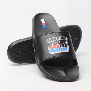 Sandal Slop - Shut Up Black - Sandal Selop Pria dan Wanita Original