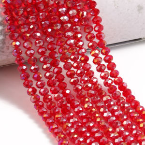 3/4/6/8mm Multicolor Faceted Glass Beads Austria Crystal Round Loose Beads Jewelry Making Supplies DIY Women Bracelet  Necklace