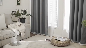1PC Sunscreen Waterproof Curtains 100% Blackout Curtains with Black Liner Thermal Insulated Noise Reducing