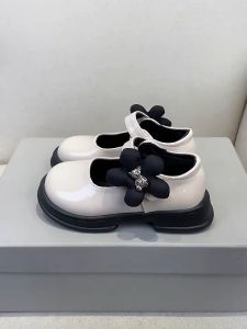 Giày Búp Bê Công Chúa Cho Bé Gái 3 Tuổi-12 Tuổi Giày Vintage Bé Gái Đính Hoa Gấu Da Mềm Siêu Xinh