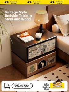 MEISD | Retro-Style No Formaldehyde Bedside Cabinet