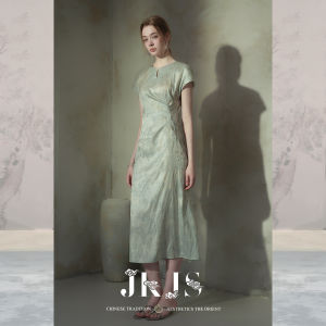 JK&JS | Embroidered Texture Traditional Chinese Style Waist Cinched Dress Summer 2026