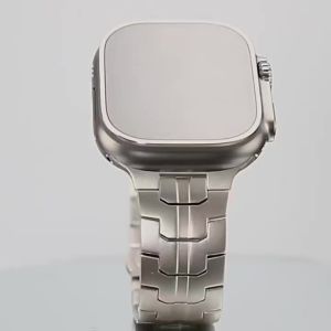 Luxury Titanium Color Strap for Apple Watch Ultra 2 Band 49mm 46mm 45mm 44 42mm Metal Stainless Steel Bracelet Iwatch 10 9 8 7 6
