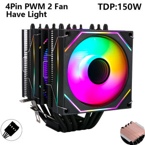 XUANFENG Twin Towers 6 Heat Pipe CPU Cooler Argb 90mm Fan White/Black Themed Radiator install LGA1200 1700 115x AMD X79 X99 2011