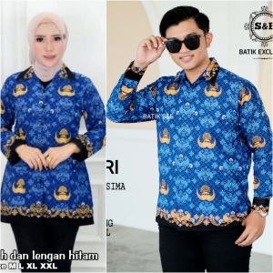 BAJU ANS / KORPRI KERAH HITAM / FULL FURIMG / Baju Korpri Terbaru / Baju PNS Terbaru / Baju Pegawai Negri / Seragam Guru / Baju Kerja