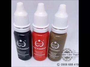 [Bộ 3 chai] Mực tập phun xăm Biotouch 15ml loại 1 trên da giả môi mày mí - Mực học xăm trên da giả cho phun xăm điêu khắc