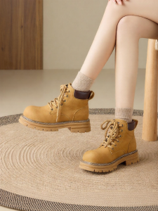 Josiny | Thick Heel Increase Wool Boots