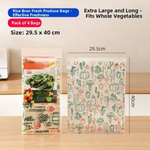 TAFUMAN | Antibacterial Rice Bran Ziplock Bags Large