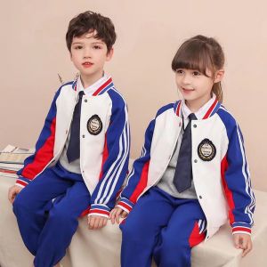 Pure Cotton Three-Piece Set Kindergarten School Uniforms Elementary School Sports Wear Graduation Performance Class Uniforms