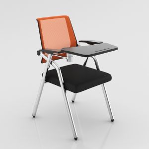 Folding Training and Meeting Chair With Writing Tablet