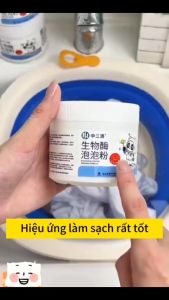 SALE SỐC. COMBO 2 HỘP Bột Tẩy Trắng Quần Áo Enzyme Sinh Học LUJIE 260G Đánh Bay Vết Bẩn Khử Vết Ố Vàng Tẩy Trắng Quần Áo