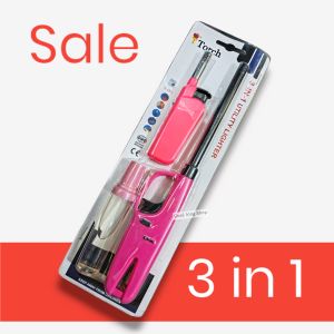 Torch Lighter Kit Compact 3-in-1 WITH FREE BUTANE 30ml with Long-Distance and Short-Distance Ignition