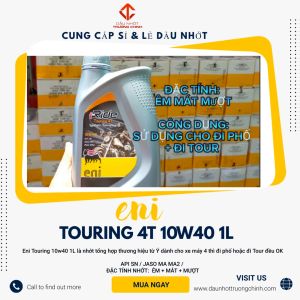 Nhớt  Eni I-Ride Racing Tec 5W40 full tổng hợp dành cho moto phân khối lớn nhập khẩu Ý