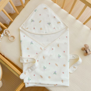 Pure Cotton Baby Wrap Blanket Autumn Winter Newborn Baby Carrier Swaddle Outdoors Anti-startle Blanket Four Seasons Single