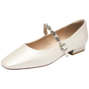 Agsdon | Comfortable Summer French Mary Janes Leather Shoes