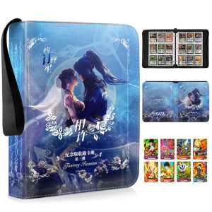 Luxury Large Capacity PU Leather Zippered Nine Grid Card Holder Storage Album for Tabletop Games And Anime Collectibles