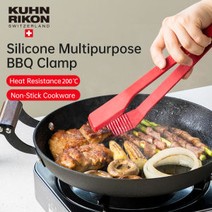 KUHN RIKON Silicone Cooking Tongs Steak Clip Food Tongs Heat Resistant Multipurpose Kitchen Tongs for BBQ Grilling Swiss Design