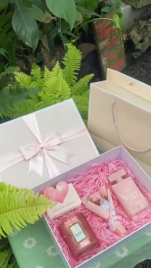 Hộp Quà Sinh Nhật SAHA Sang Trọng Có Túi Màu Hồng Xanh Pastel Hộp Đựng Quà Sinh Nhật Kèm Túi Pastel Nhiều Size