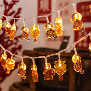 1.6M 10Led Chinese Spring Festival String Lights Hanging Ornaments Home New Year Bedroom Living Room Decoration Party Supplies