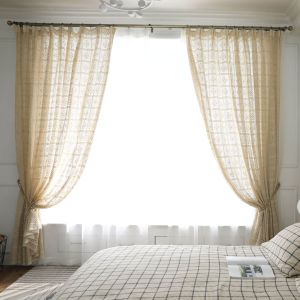 Vintage Hollow Lace Sheer Curtains